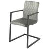 Schwingstuhl Kian Grau/Schwarz Gepolstert - Schwarz/Grau, MODERN, Textil/Metall (54/86/63cm) - MID.YOU