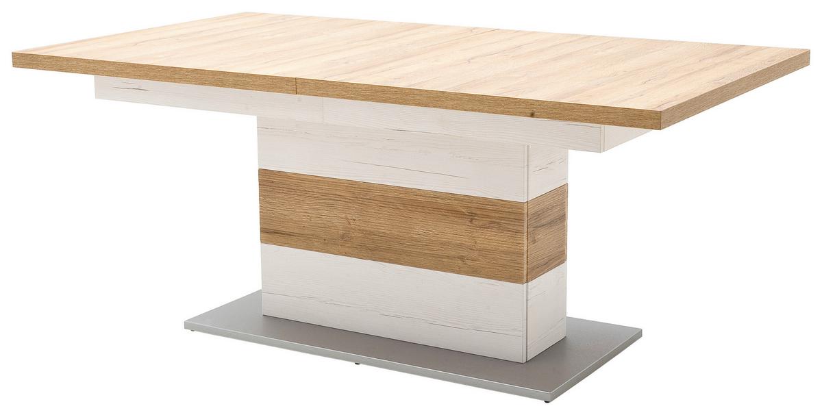 Esstisch Brixen 180-280x100 Cm Eiche/pinie Dekor - Eichefarben/Pinienfarben, LIFESTYLE, Holzwerkstoff (180-280/100/77cm) - Livetastic