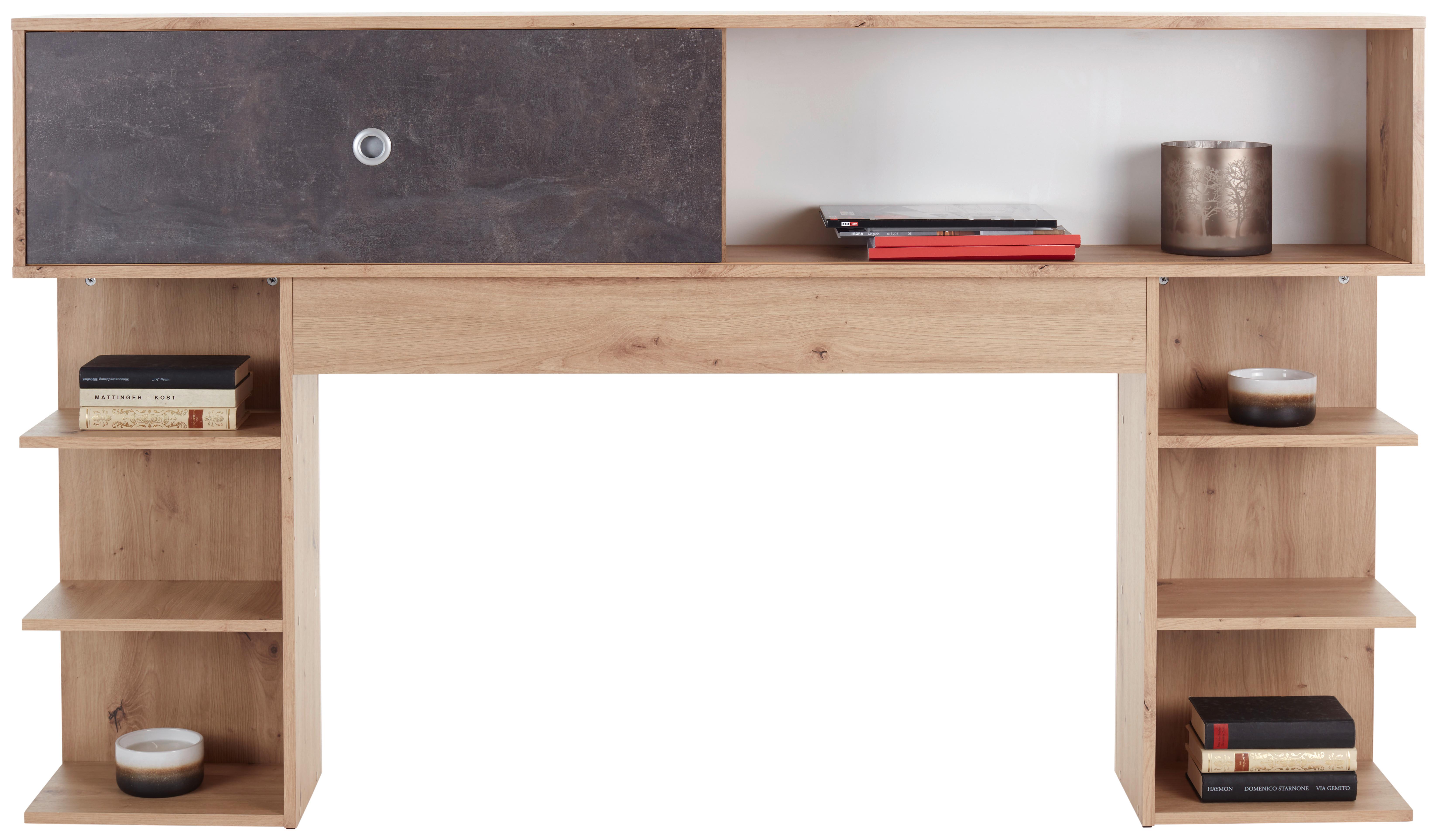 Bettüberbau Azurro B: 180 Cm Eiche Dekor/betonoptik