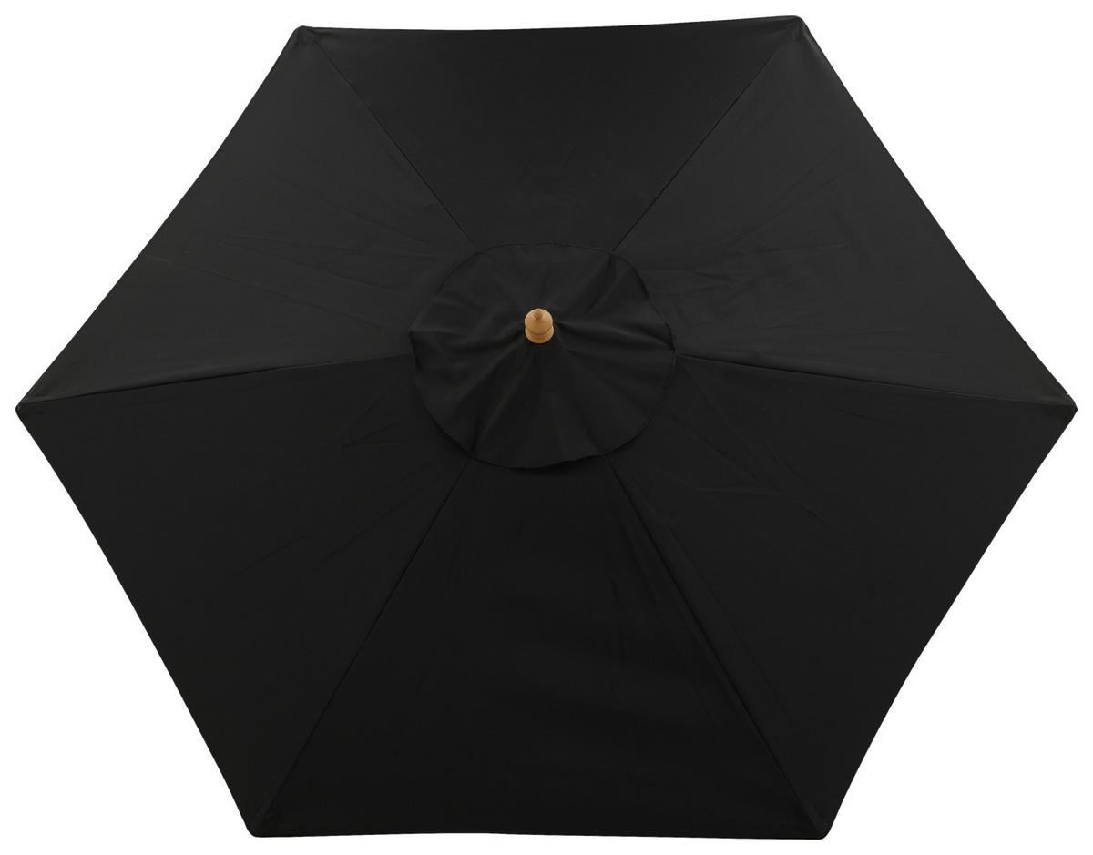 Sonnenschirm Corypho Dm: 250cm H: 232cm  Schwarz - Schwarz, KONVENTIONELL (250/232cm) - Gardenson