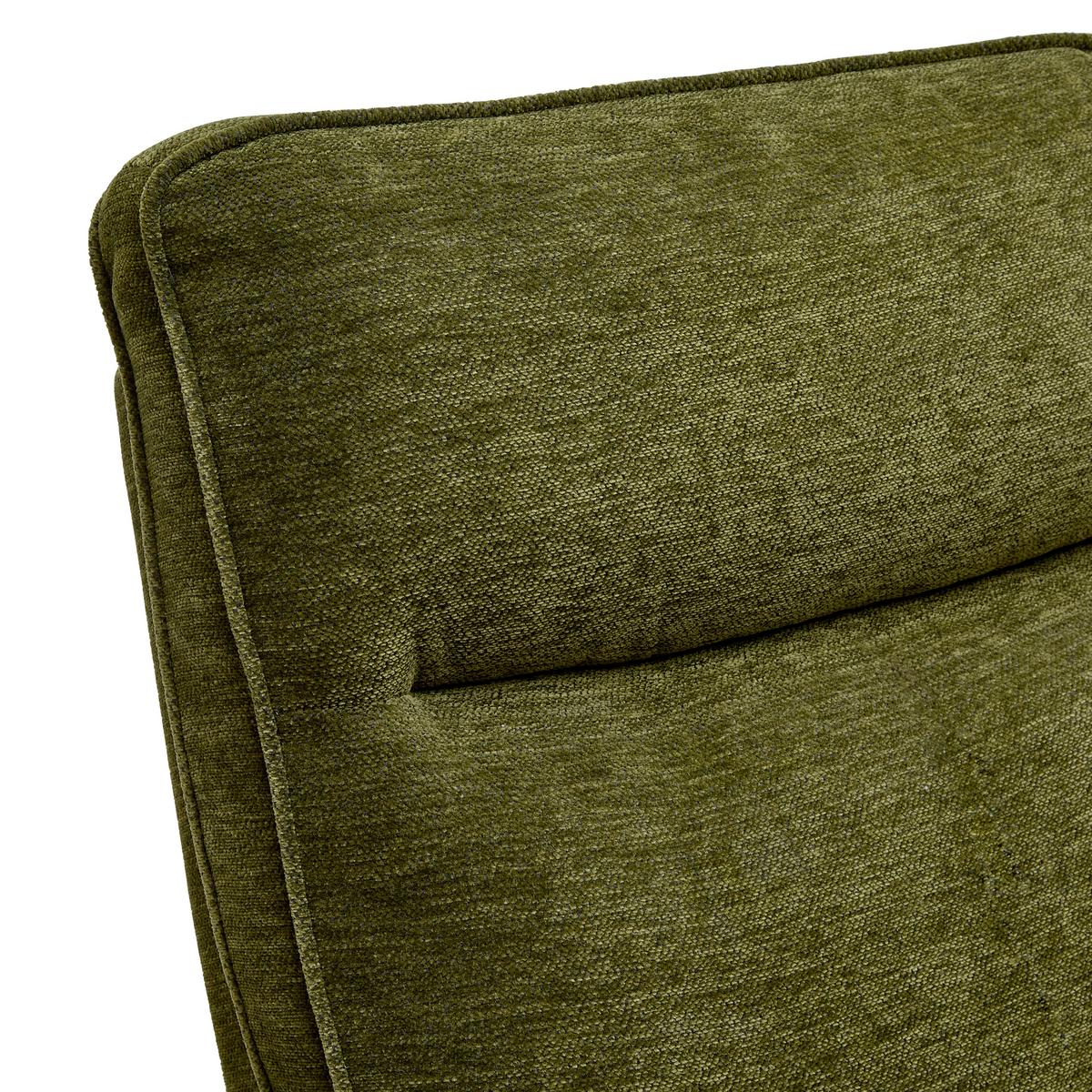 Relaxačné kreslo MELINDA, zelená tkanina, max. 140 kg - čierna/zelená, Konventionell, kov/drevo (76/103/96cm) - Mömax