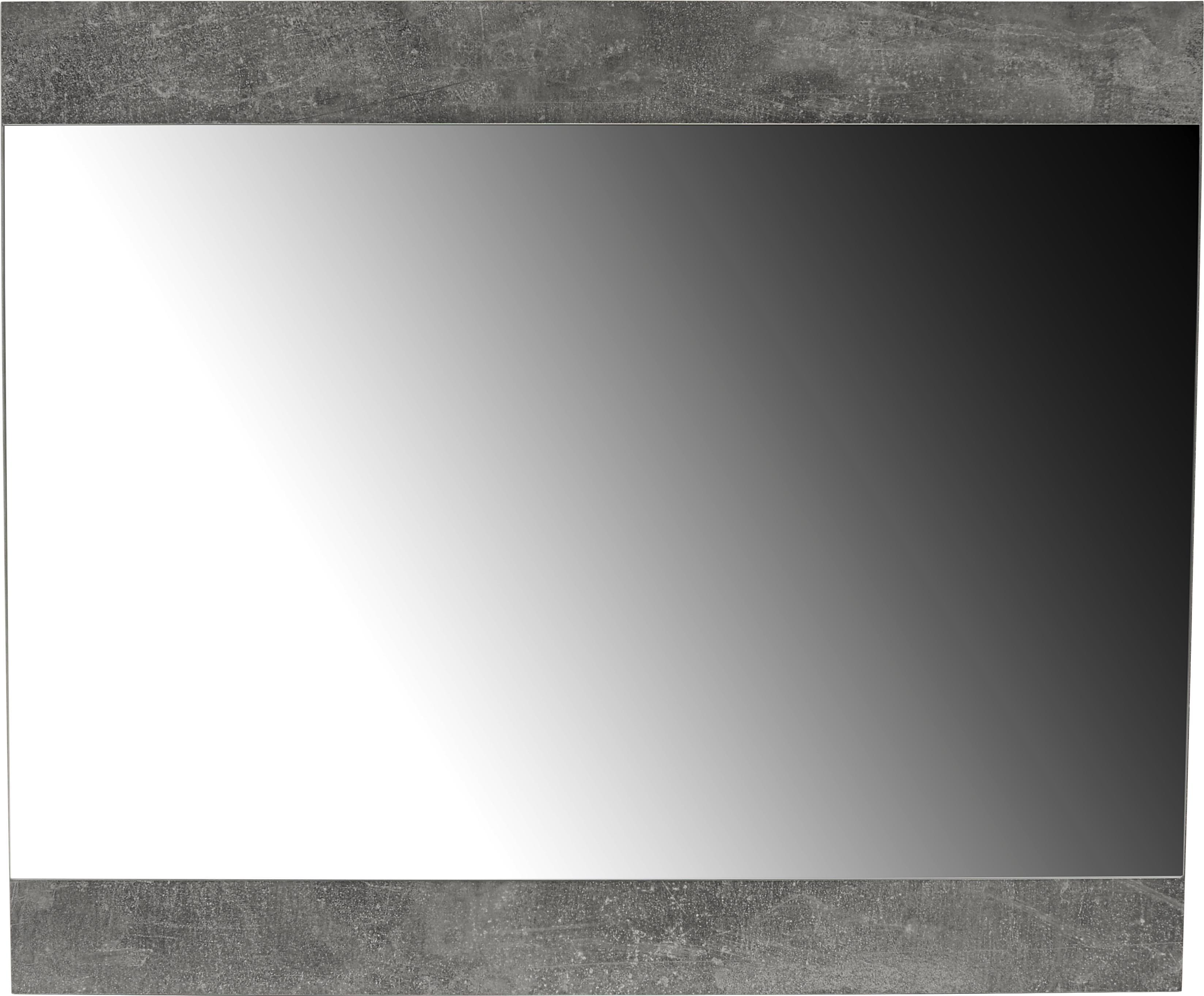 Tükör Tina - Világosszürke, modern, Faalapú anyag/Üveg (80/67/2cm)