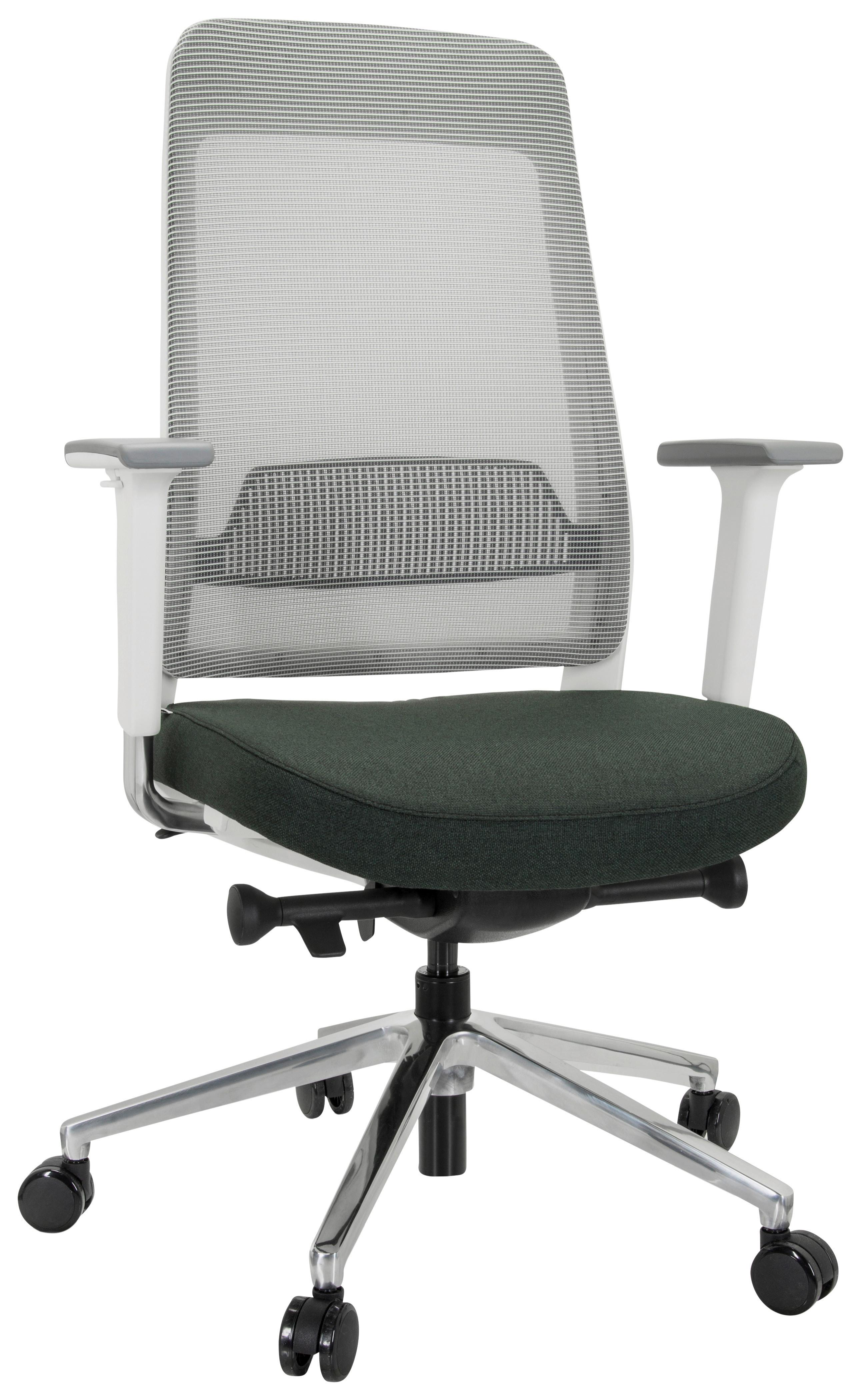 Bürostuhl Chiaro T2 Mit Wippfunktion Schwarz/weiß - Schwarz/Weiß, MODERN, Kunststoff/Textil (67/118/63cm) - MID.YOU