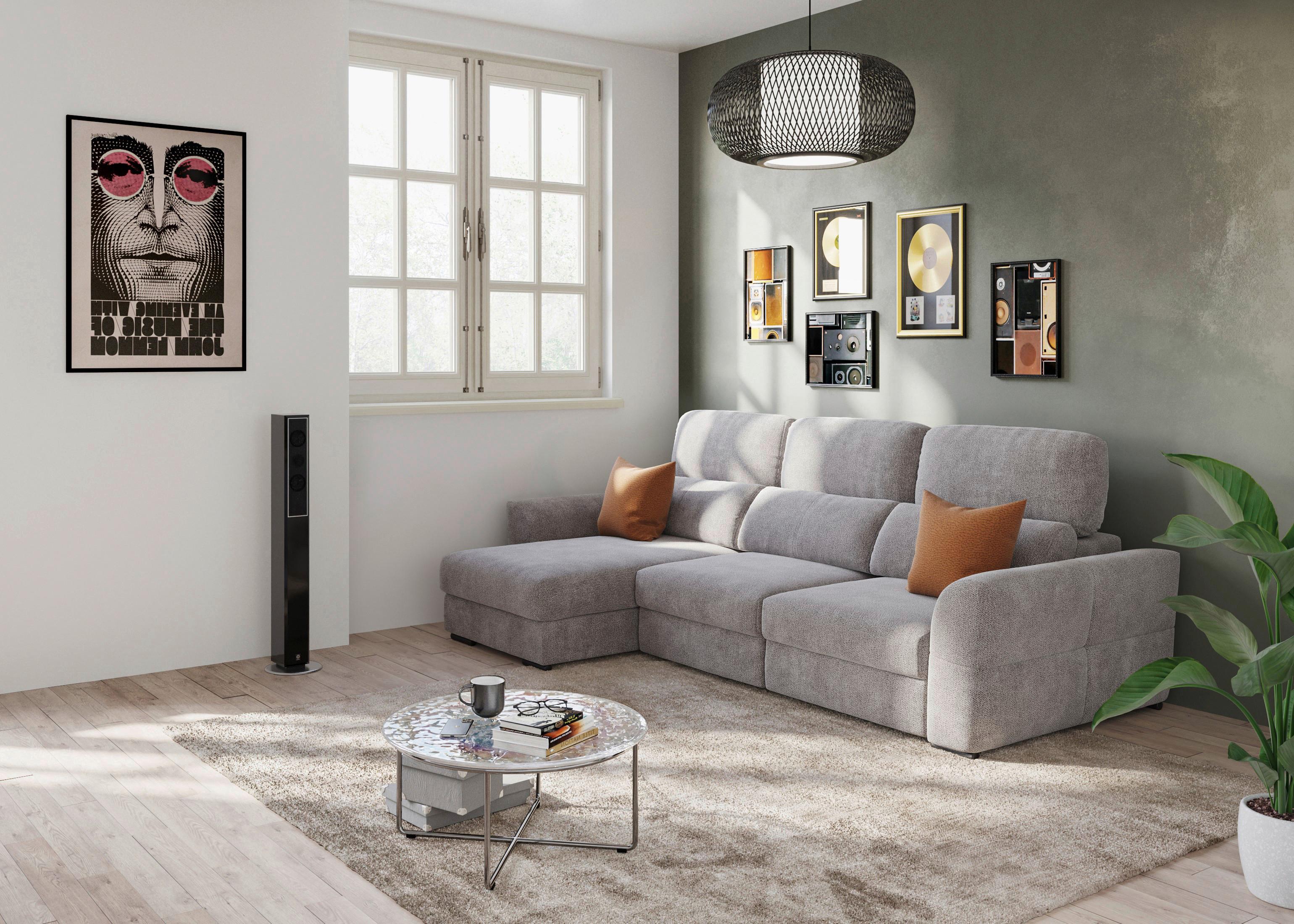 Sarokkanapé Meran Mm901 - taupe, Konventionell, textil (216/262cm)