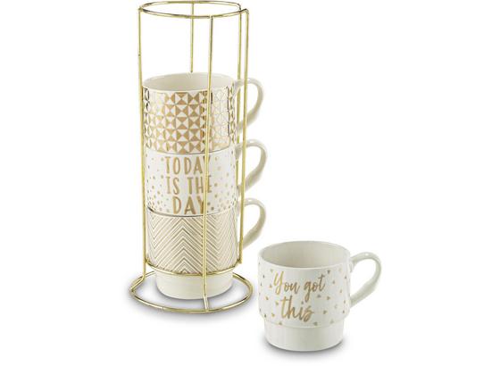 Šálka Na Kávu Goldy - biela/zlatá, Moderný, kov/keramika (8,8/8,5cm) - Premium Living Šálka Na Kávu Goldy - biela/zlatá, Moderný, kov/keramika (8,8/8,5cm) - Premium Living