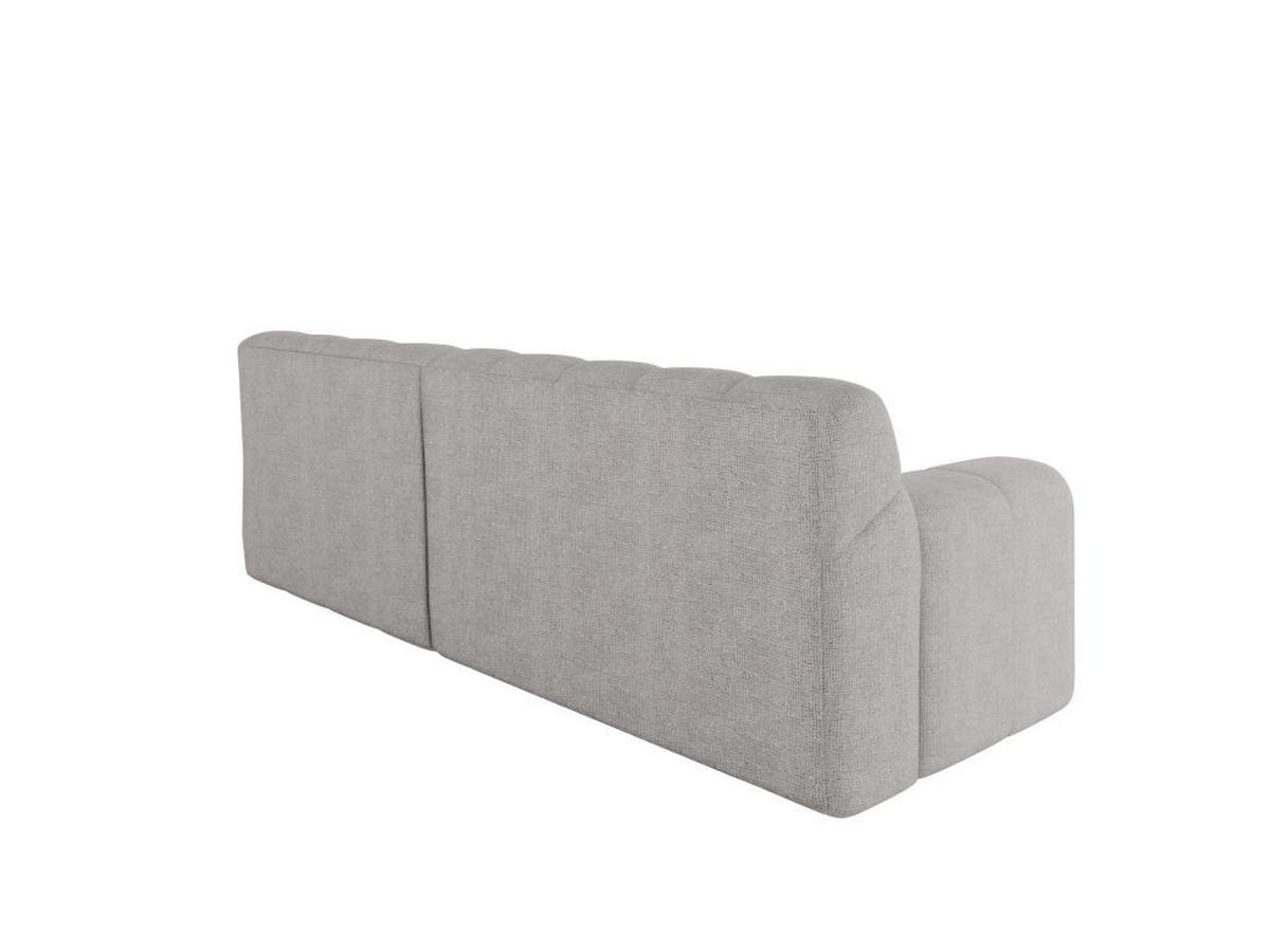 Dizajnová sedačka KARL, pravá, sivá - čierna/sivá, Modern, textil/plast (287/169cm) - Bessagi Home