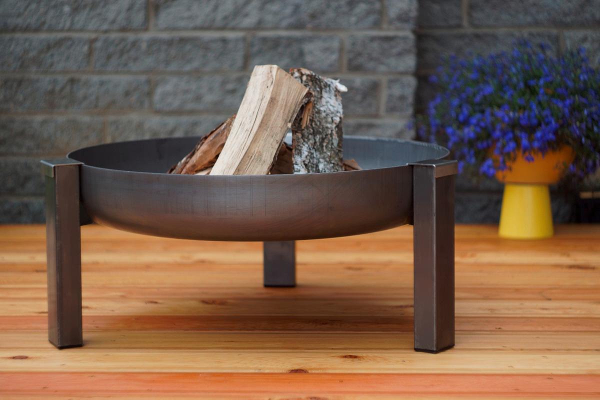 Feuerschale Basic XXL - Edelstahlfarben/Rostfarben, Basics, Metall (63/63/28cm)