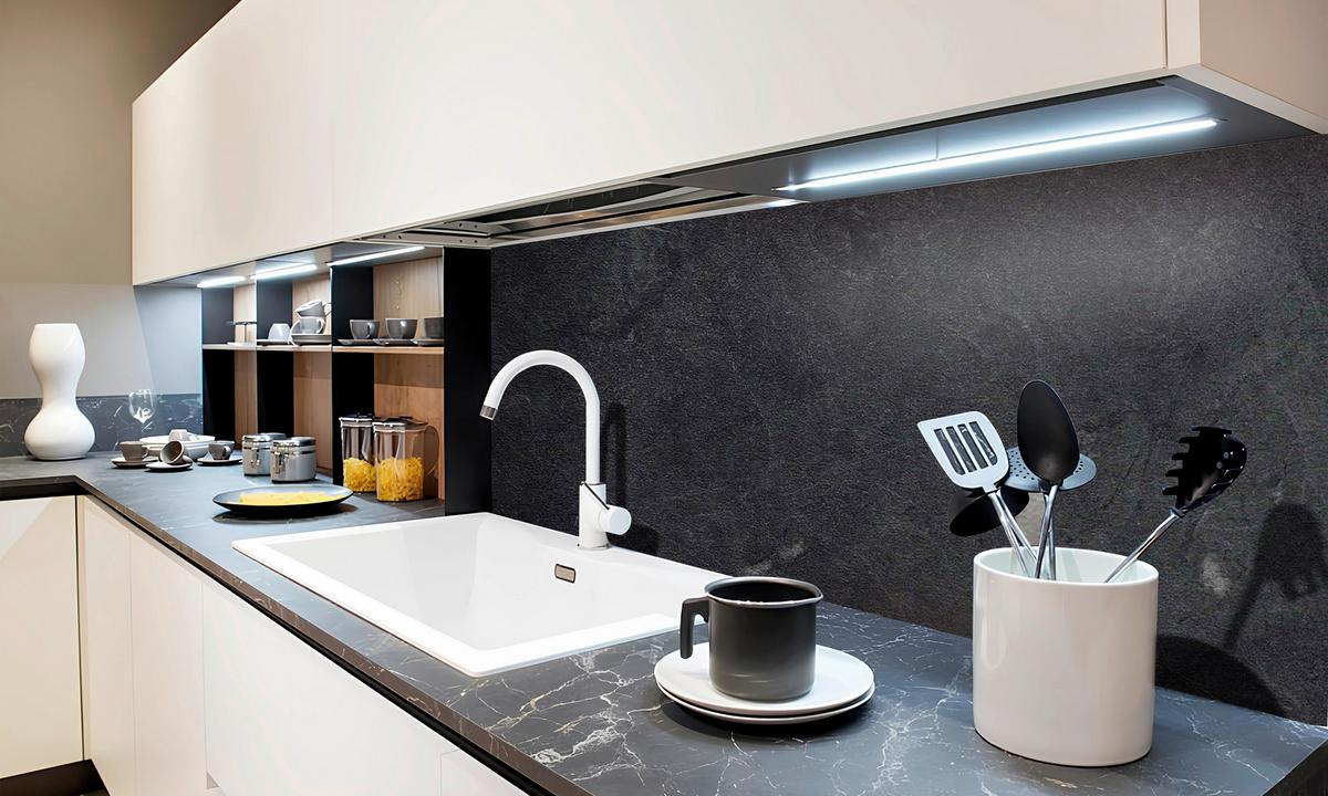 Wandpaneel Doris 2 Dunkelgrau B: 130 cm - Dunkelgrau, Design, Kunststoff (130/60/0,3cm)