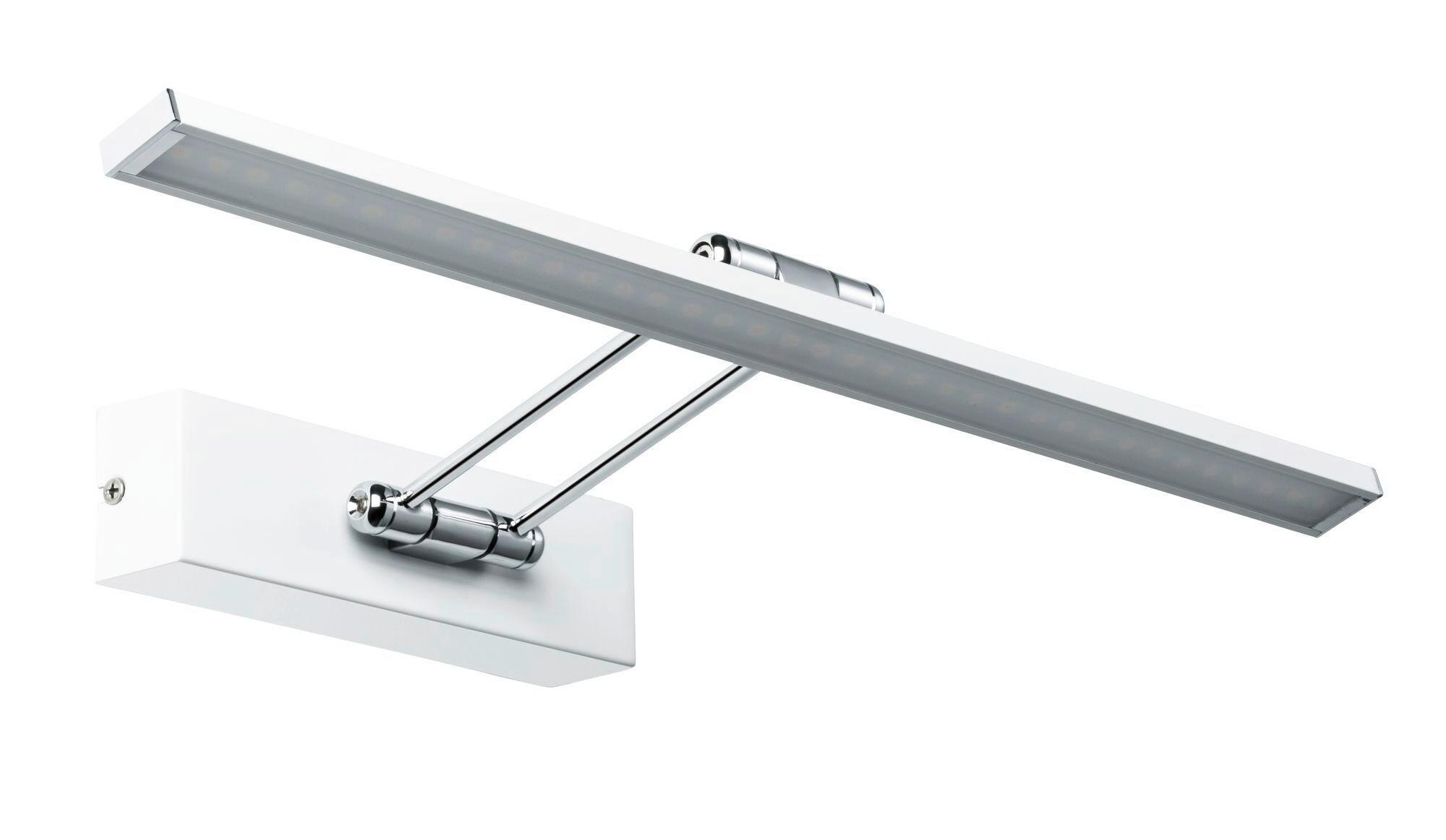 Bilderleuchte 99892 Weiß/chromfarben, Warmweiß - Chromfarben/Weiß, Basics, Metall (45/4,6/4,6cm) - Paulmann