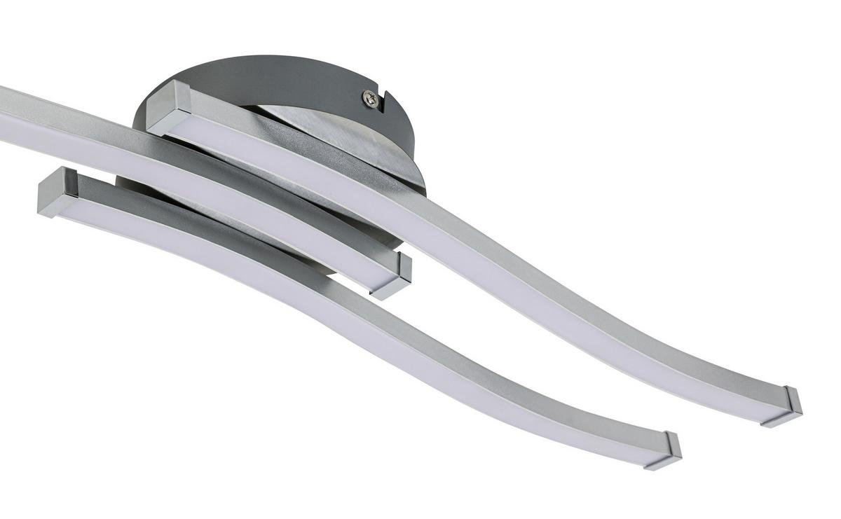 STROPNÉ LED SVIETIDLO ROLLIM - biela/niklová, Konventionell, kov/plast (14/54,5/6,5cm) - Mömax