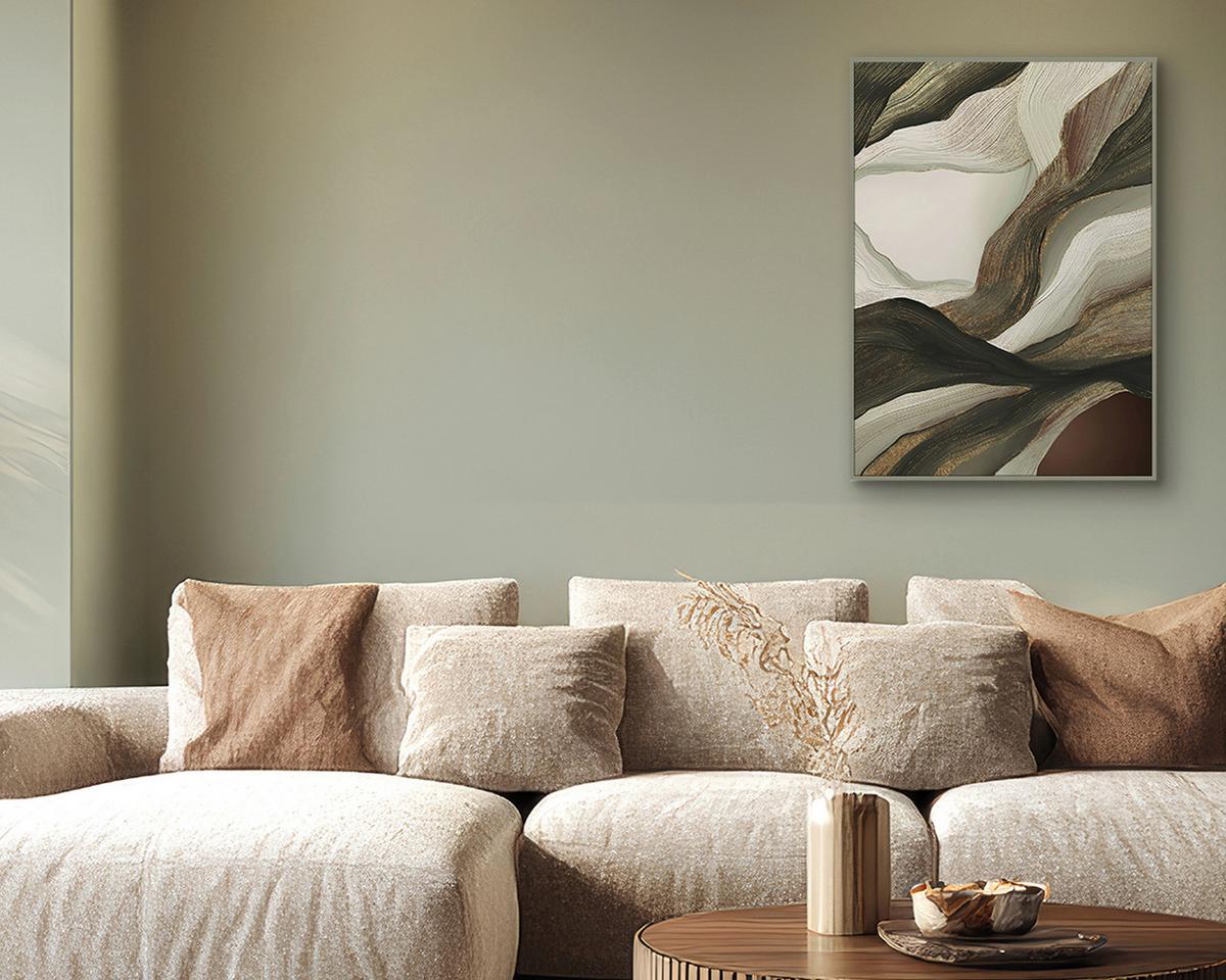 Obraz na plátne DENISE SMALL - viacfarebná/šalviovozelená, kompozitné drevo/textil (60/90cm) - Mömax