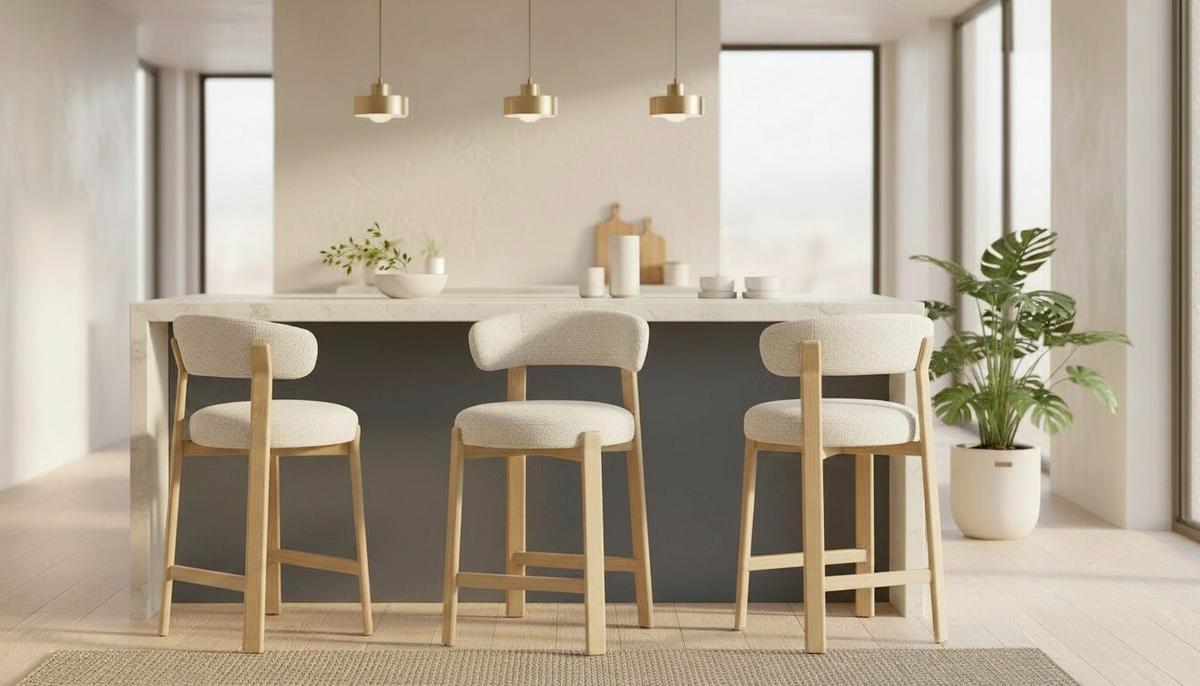 Barhocker Bilbao Eichefarben/Beige B: 52 cm - Eichefarben/Beige, MODERN, Textil/Metall (52/90,5/53,5cm) - Livetastic