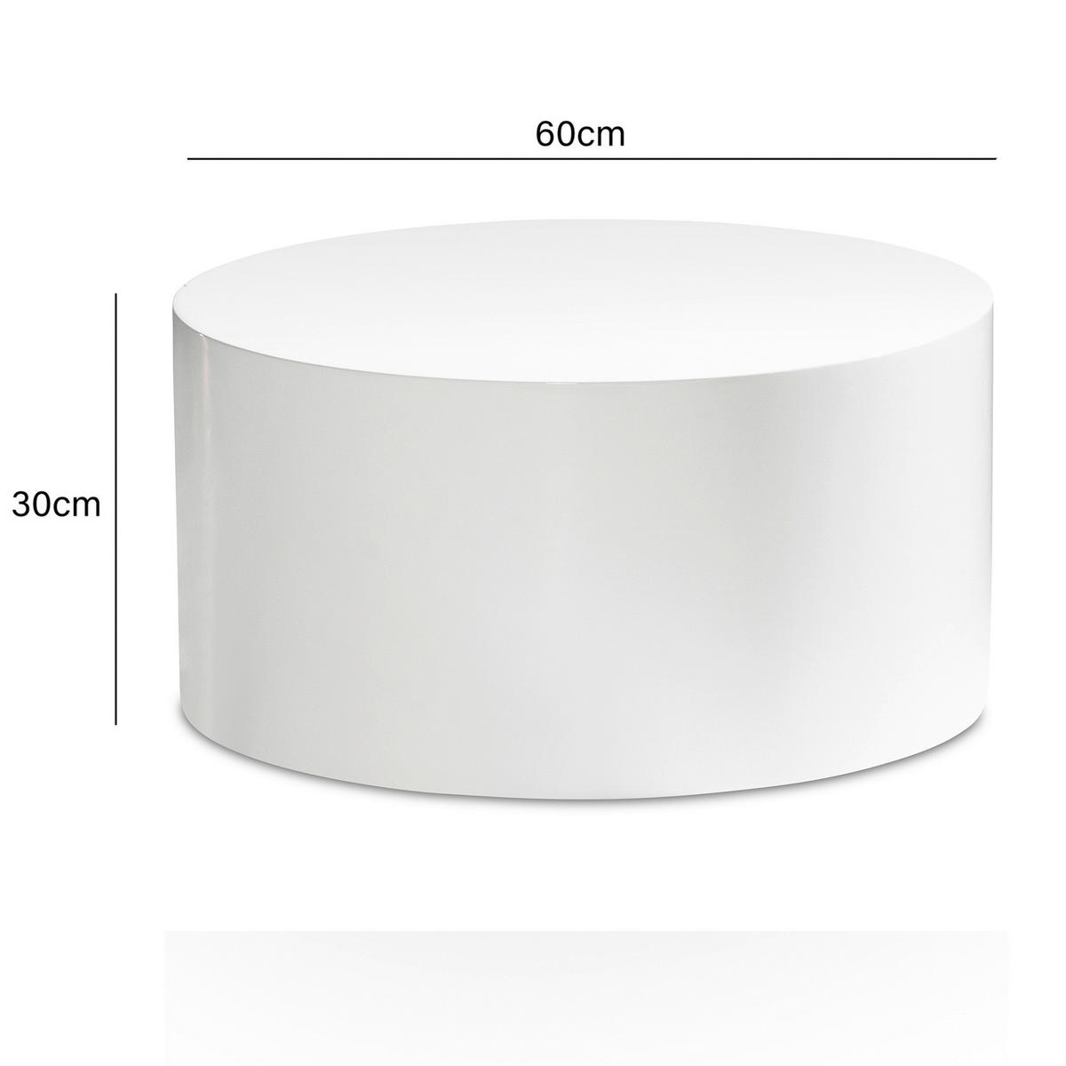 Konferenční stolek MONOBLOC - vysoce lesklá bílá, Lifestyle, kompozitní dřevo (60/60/30cm) - Livetastic