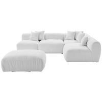 Ecksofa Bloom - Weiß, Trend, Textil (300/215cm) - Livetastic