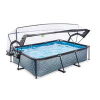 Pool-set Exit Stone Pool - Blau, KONVENTIONELL, Kunststoff (300/200/65cm) - EXIT Toys