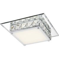 LED-Deckenleuchte 49355 margo - Chromfarben, Basics, Glas/Metall (25/25/7cm) - Globo