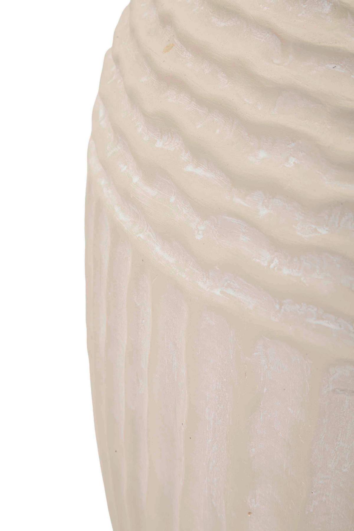 Vase Mist Pot Creme B: 30 cm - Creme, Basics, Metall (30/38,5/30 cm)