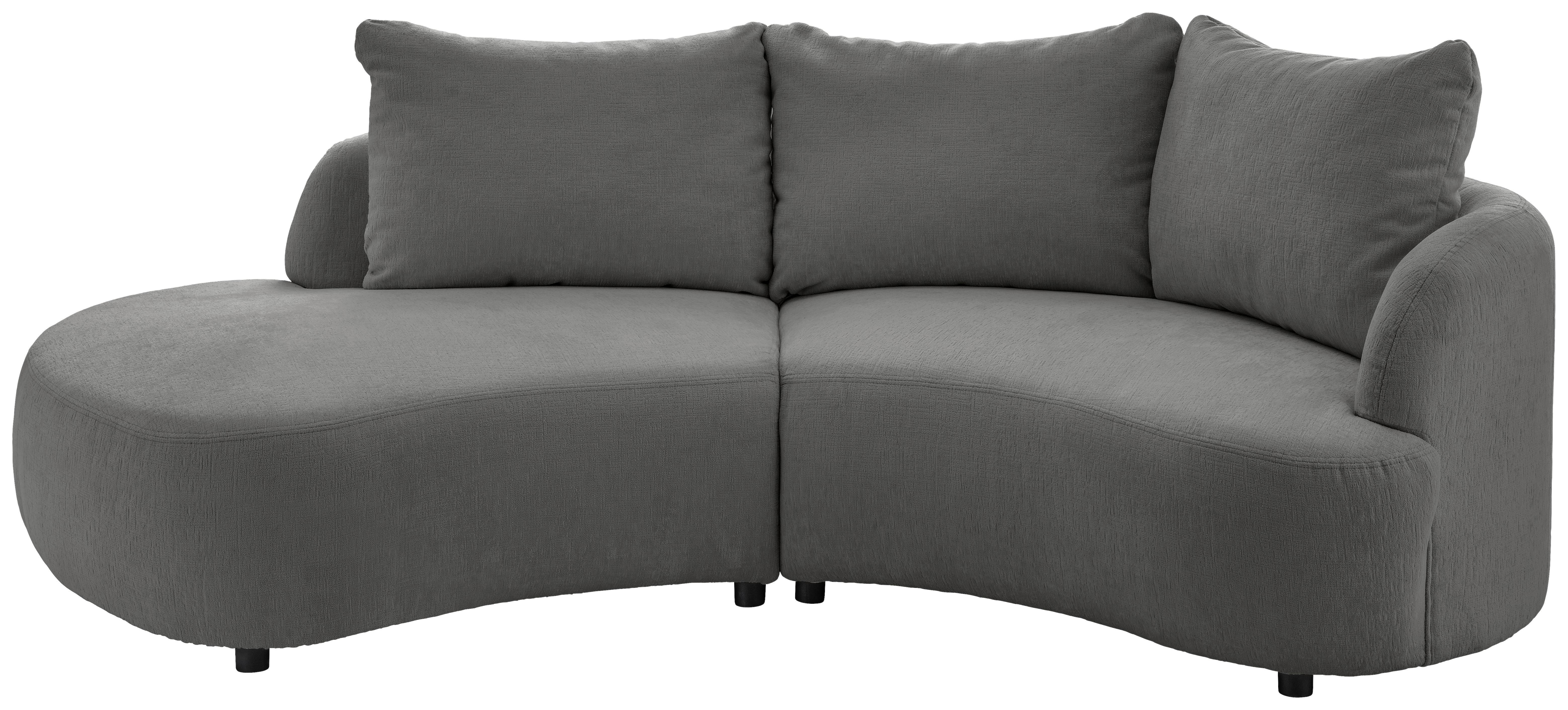 Ecksofa Doppo, Graubraun S: 250x139 cm - Graubraun/Schwarz, MODERN, Textil (250/139cm) - Livetastic