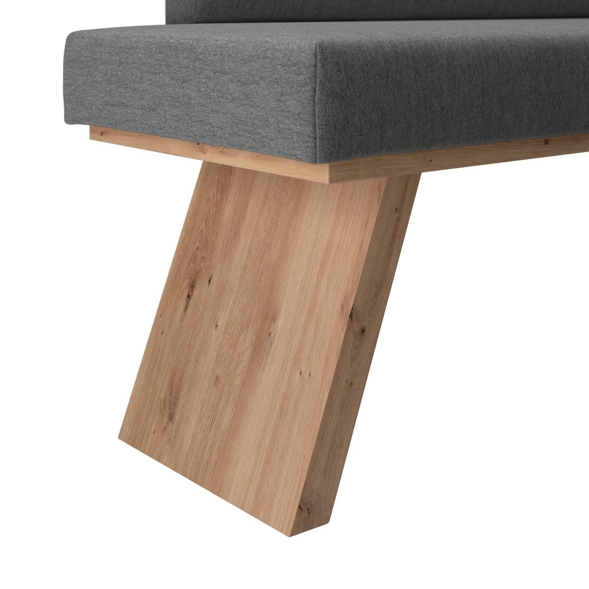 Eckbank Emma Ii - Eichefarben/Anthrazit, KONVENTIONELL, Holzwerkstoff/Textil (185/150cm)