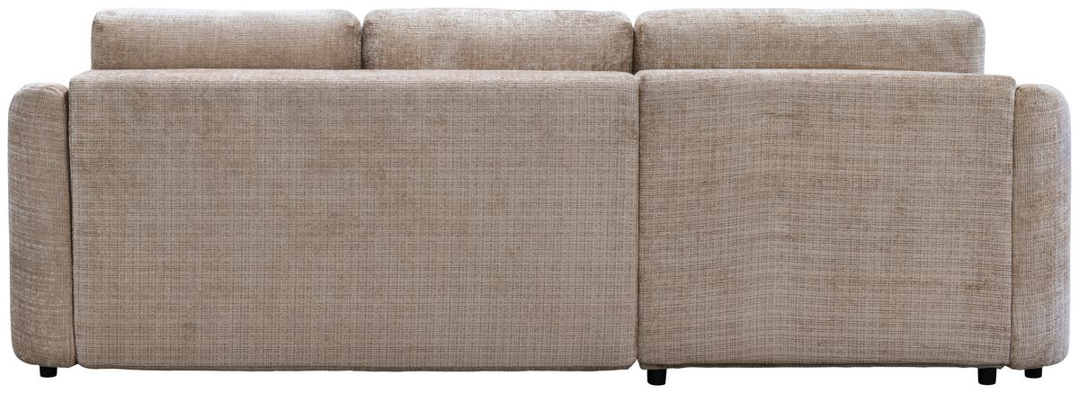 Rohová sedačka PAOLA, levá, kašmírová žinylka - černá/kašmírová, Design, textil (154/270cm)