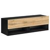 Lowboard Derby 100 - Eiche Wotan/Schwarz, Design, Holzwerkstoff (100/31,5/32,5cm) - Livetastic