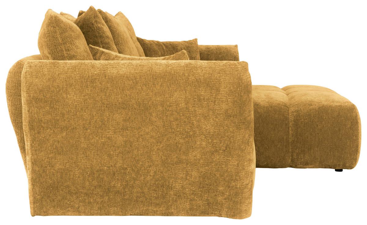 Univerzálna sedačka CAMMELLIO, horč.žltá ženilka, 7 vankúšov - horčicovožltá/čierna, Modern, textil (296/189cm) - Mömax