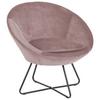 Esszimmerstuhl Center Rosa Samt Gepolstert - Schwarz/Rosa, Trend, Textil (82,0/79,0/72,5cm) - Carryhome