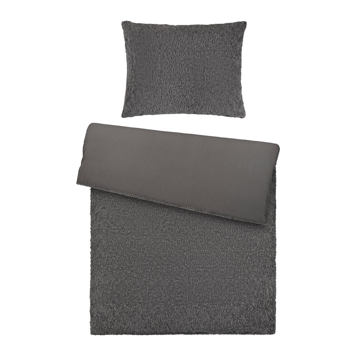 Povlečení Rabbit Brushed,70/90 140/200cm - šedá, plast (140/200cm) - Modern Living