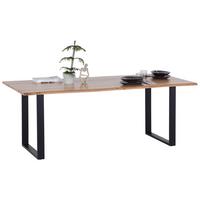 Esstisch Echtholz Mundra 200x76cm Schwarz/Akazienfarben - Schwarz/Akaziefarben, KONVENTIONELL, Holz (200/76/90cm)