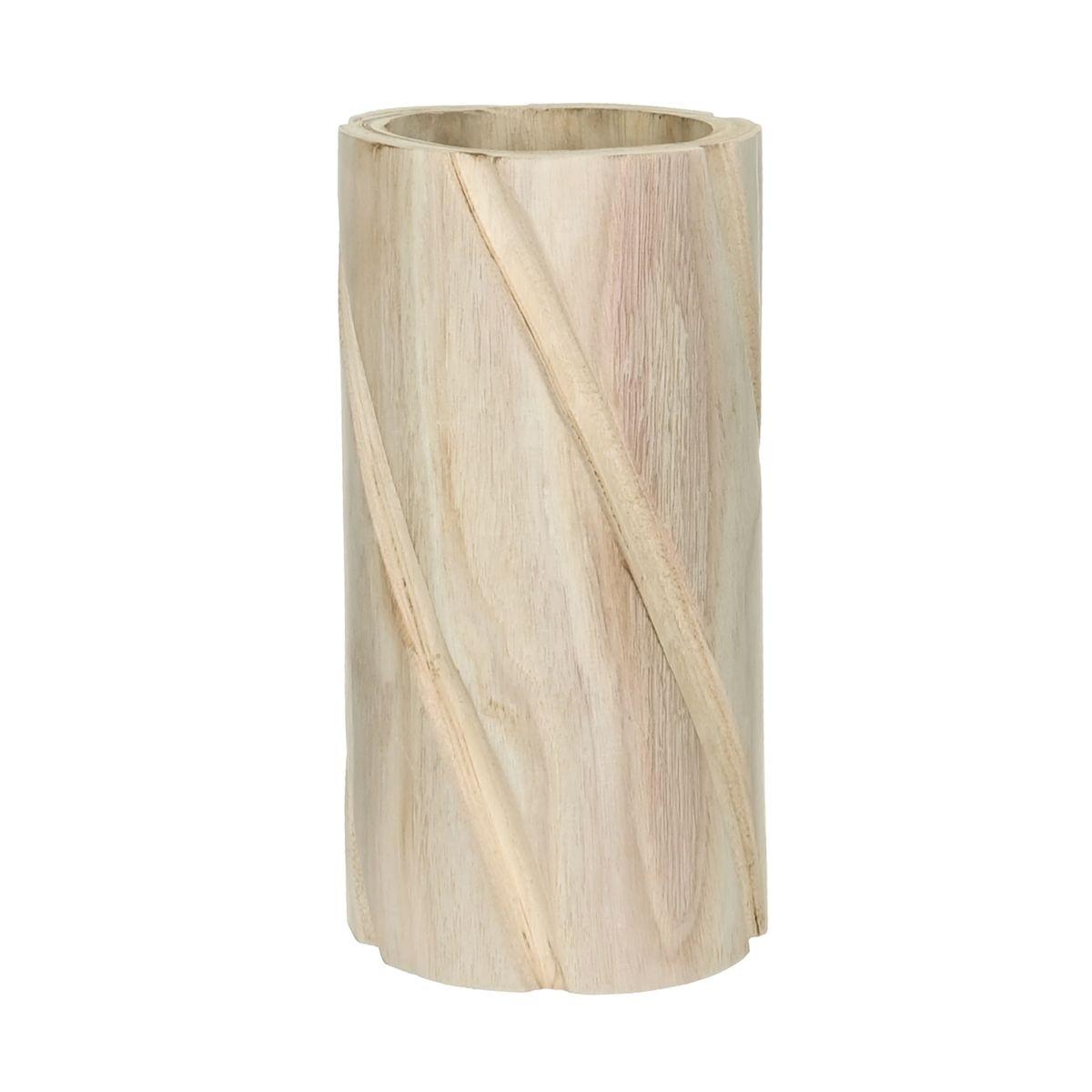 Vase Groot - Naturfarben, Basics, Holz (16/30cm) - Luca Bessoni