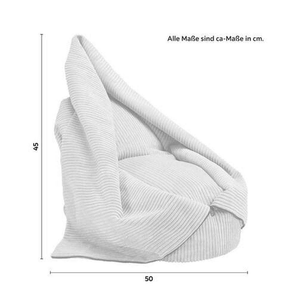 Sedací vak CAPRI světlá šedá - světle šedá, Moderní, textil (45/50/80cm)