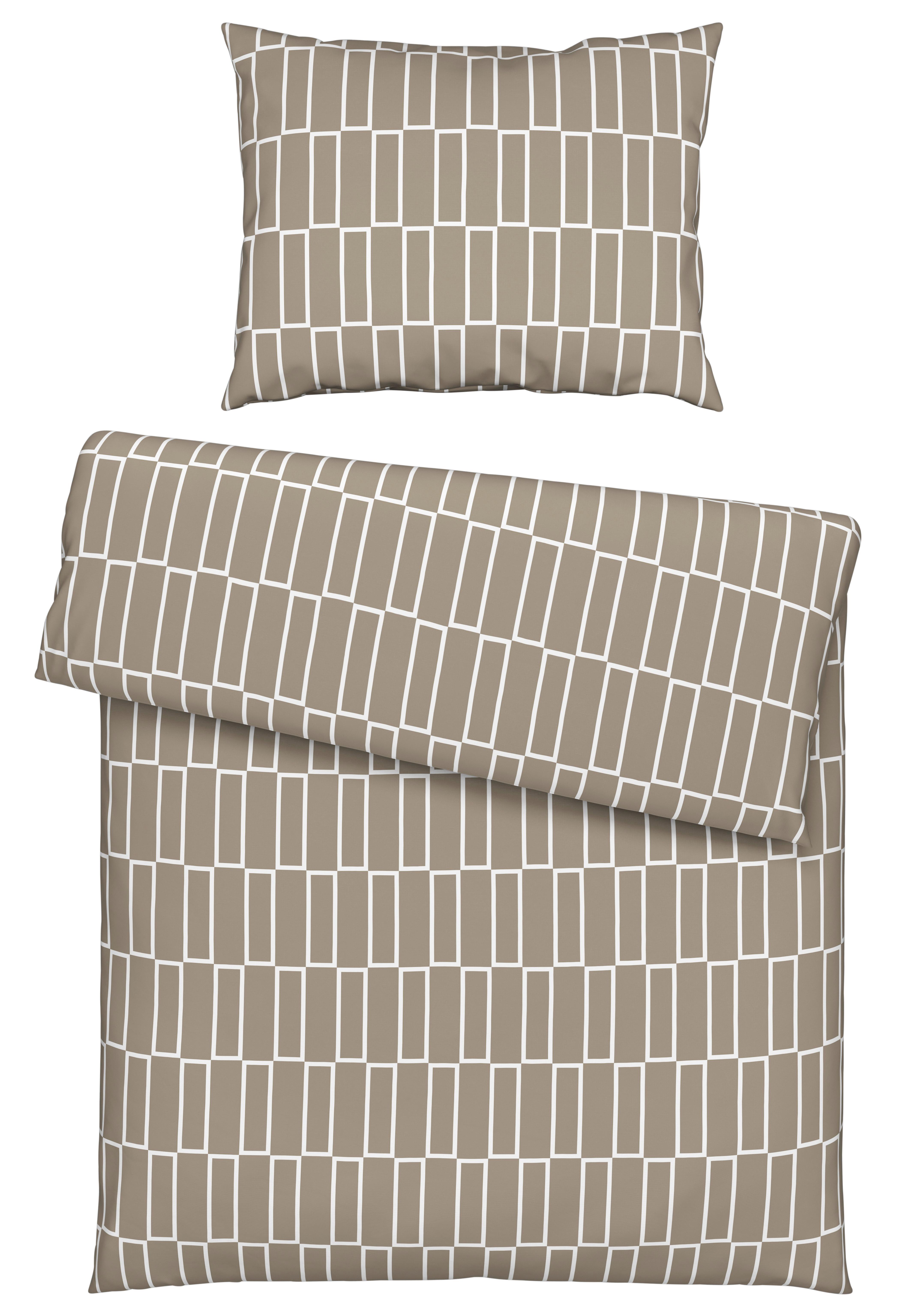 Posteľná Bielizeň Brigg, 140/200 Cm - čierna/sivohnedá, textil (140/200cm) - Modern Living
