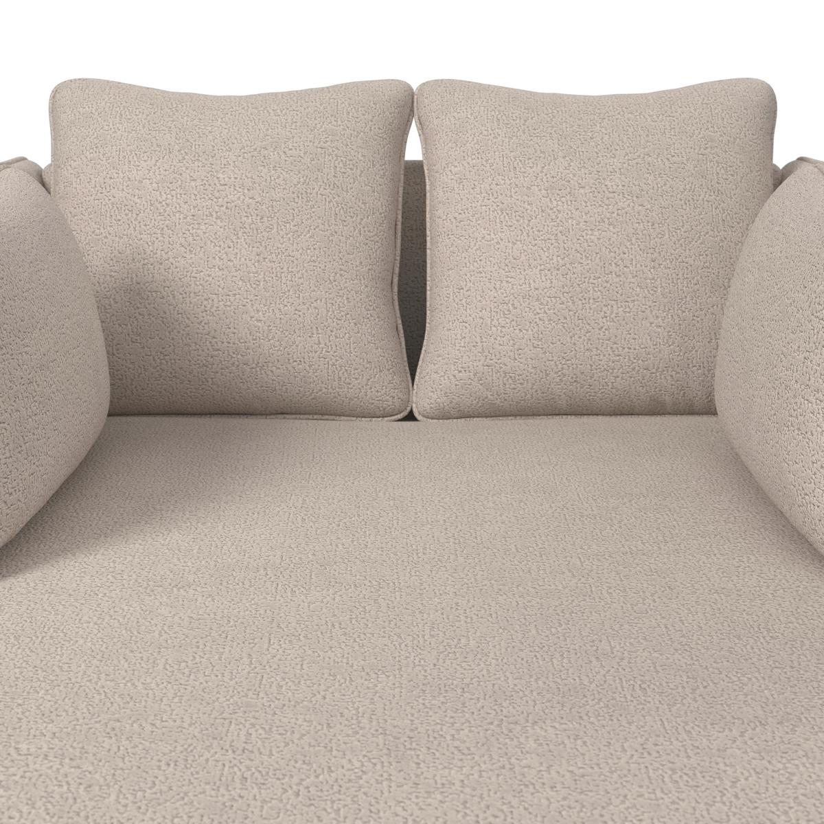 Relaxačné ležadlo SANDY, sivobéžová ženilka, max.140 kg - čierna/sivobéžová, Modern, kov/drevo (120/74/160cm) - Bessagi Home