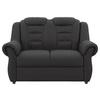 2-sitzer-sofa Boston Schwarz Lederlook - Schwarz, KONVENTIONELL, Textil (145/102/101cm) - Livetastic