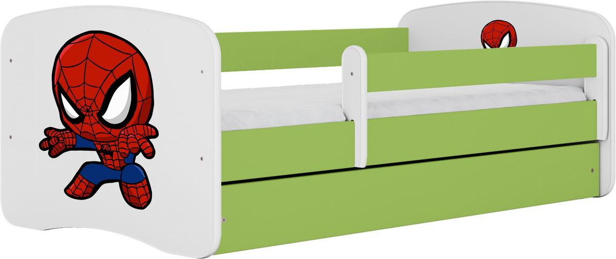 Kinder-/Juniorbett Babydreams Grün/Weiß B: 80cm - Birkefarben/Weiß, MODERN, Holz/Holzwerkstoff (80/160cm) - MID.YOU