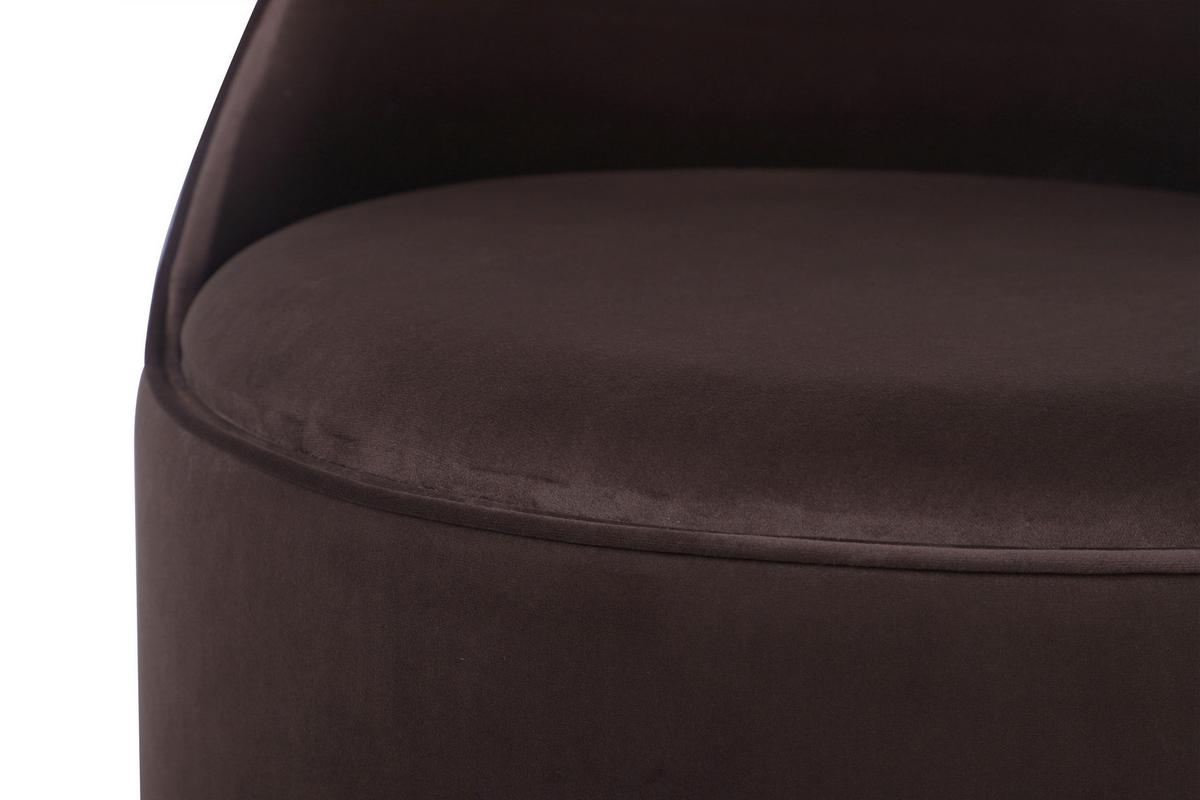 Drehhocker Viktor 125 Braun D: 52 Cm - Goldfarben/Braun, Design, Textil/Metall (52/68cm) - Kayoom