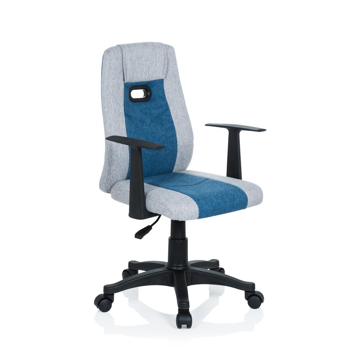 Jugenddrehstuhl Kiddy Extra Blau/Grau - Blau/Schwarz, Basics, Kunststoff (55/95-105/45cm) - MID.YOU