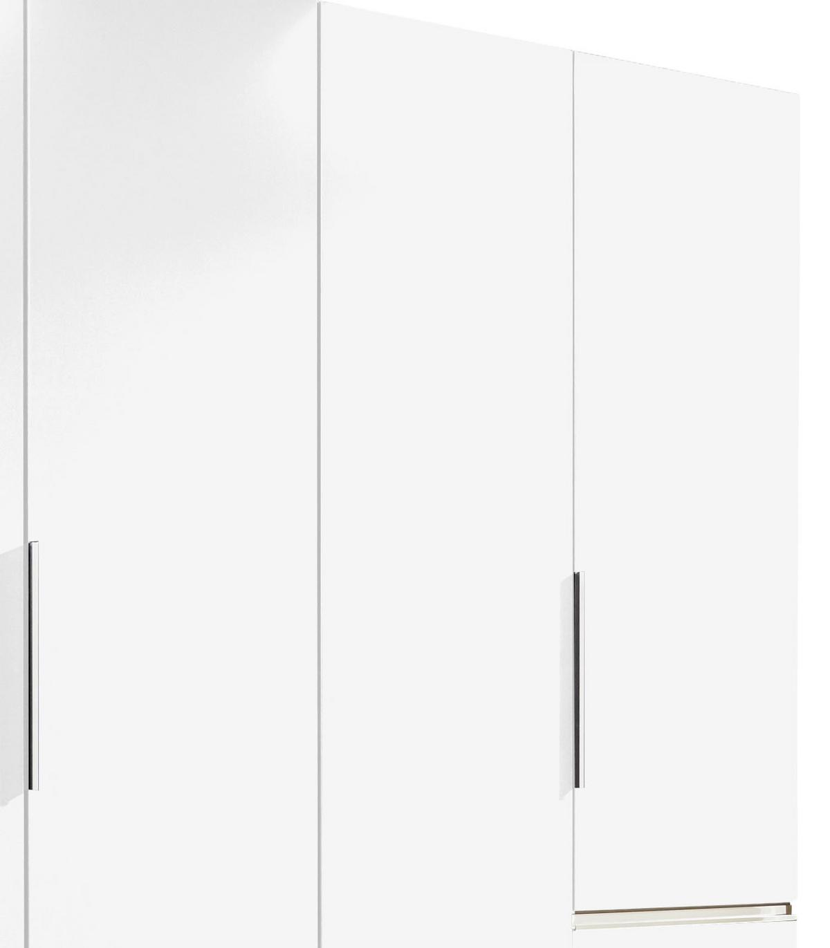 Drehtürenschrank Mit Laden 250cm Level 36a, Weiß - Weiß, MODERN, Holzwerkstoff (250/216/58cm) - MID.YOU