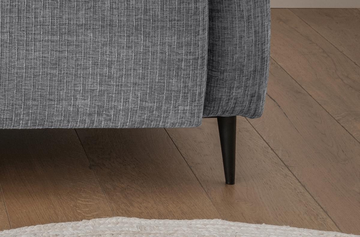 3-Sitzer-Sofa Marone Grau B: 180cm - Schwarz/Grau, MODERN, Textil (180/76/90cm) - Livetastic