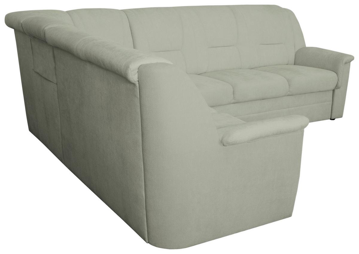 ECKSCHLAFSOFA Rafael, Mintgrün S: 279x224cm - Beige/Schwarz, Trend, Textil (279/224cm)