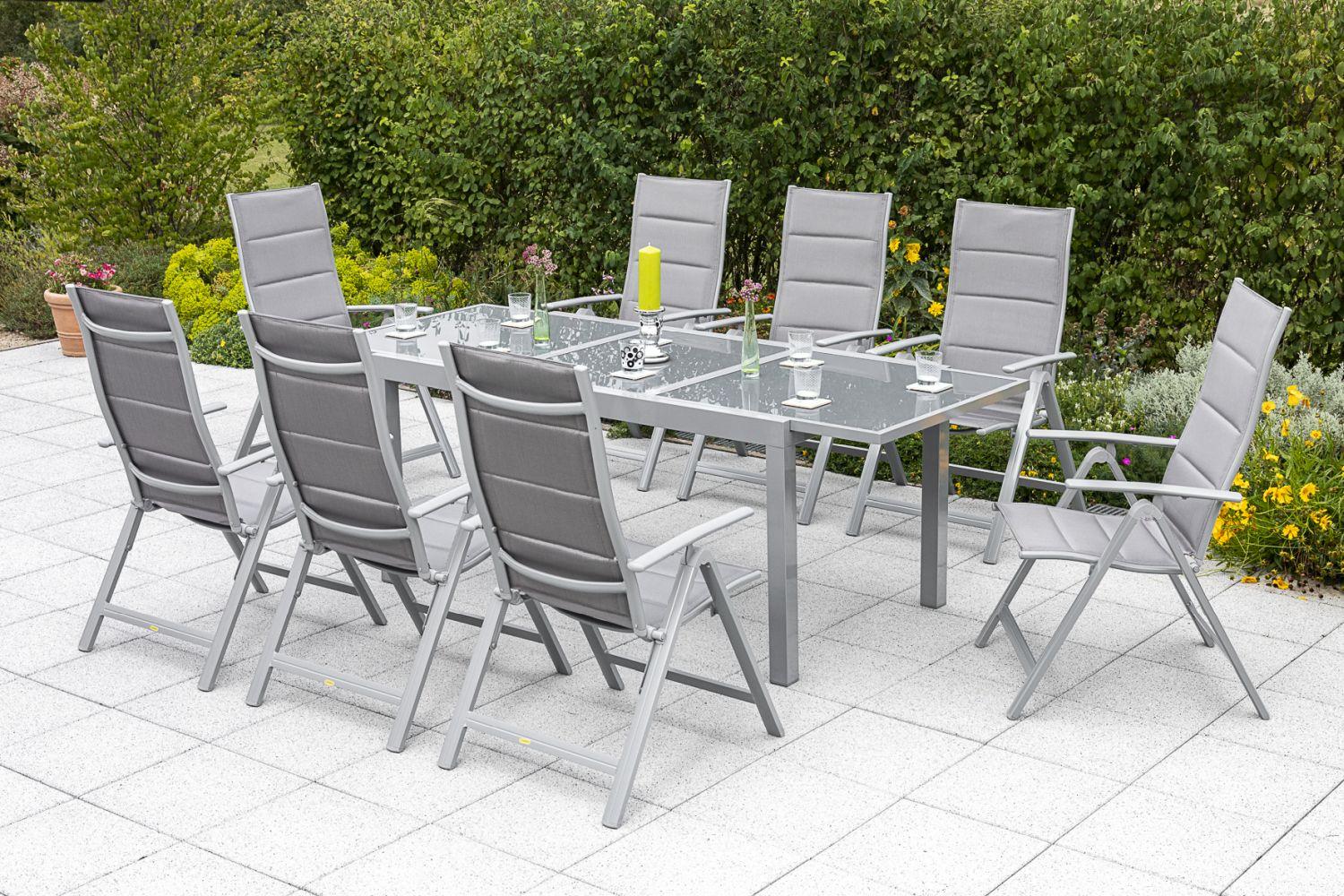 Gartentischgruppe aus Aluminium