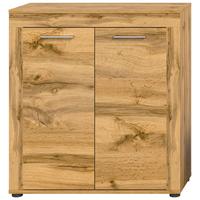 Highboard Jam Eiche Dekor B: 80 Cm - Eiche Wotan/Schwarz, Design, Holzwerkstoff (80/88/35cm) - MID.YOU
