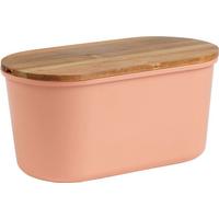 Box na chlieb EW-BK-0175 - koralová/farba akácie, Basics, drevo/plast (37/21,5/17,20cm) - Echtwerk