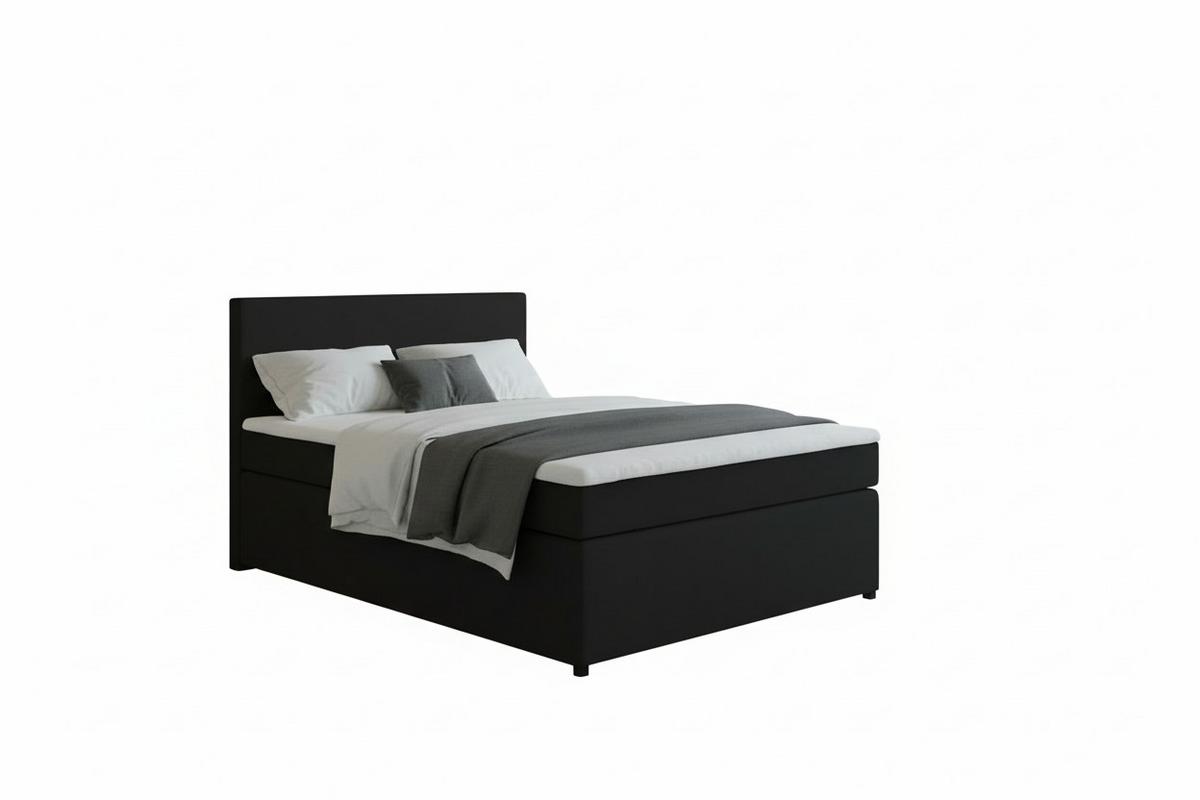 Boxspringbett Togo 140 140x200 Graphitfarben - Graphitfarben/Schwarz, MODERN, Holzwerkstoff/Textil (140/200cm) - MID.YOU