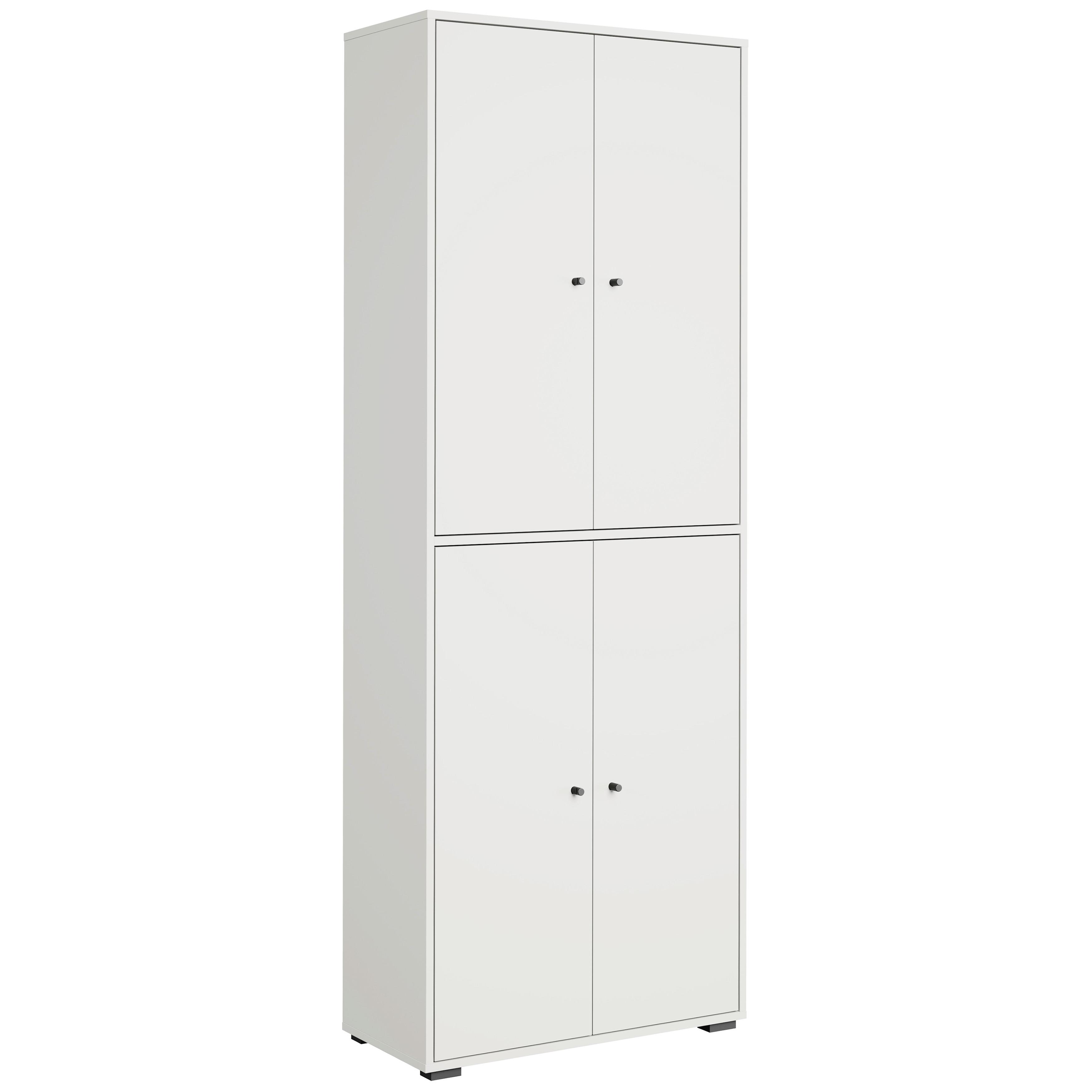 BOTNÍK DINO 023 - bílá/černá, Basics, kov/kompozitní dřevo (70/190/33cm) - P & B
