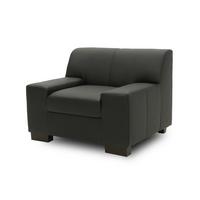 Polstersessel Norma Schwarz Lederlook - Wengefarben/Schwarz, Design, Textil (101/74/85cm) - MID.YOU