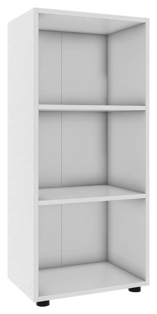Regál na šanóny Ulas š: 49 cm, bílý - bílá/černá, Moderní, kompozitní dřevo/plast (49/108/32cm) - MID.YOU