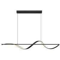 Led Függőlámpa 67207-24 - fekete/opál, Design, műanyag/fém (120/20/150cm) - Globo