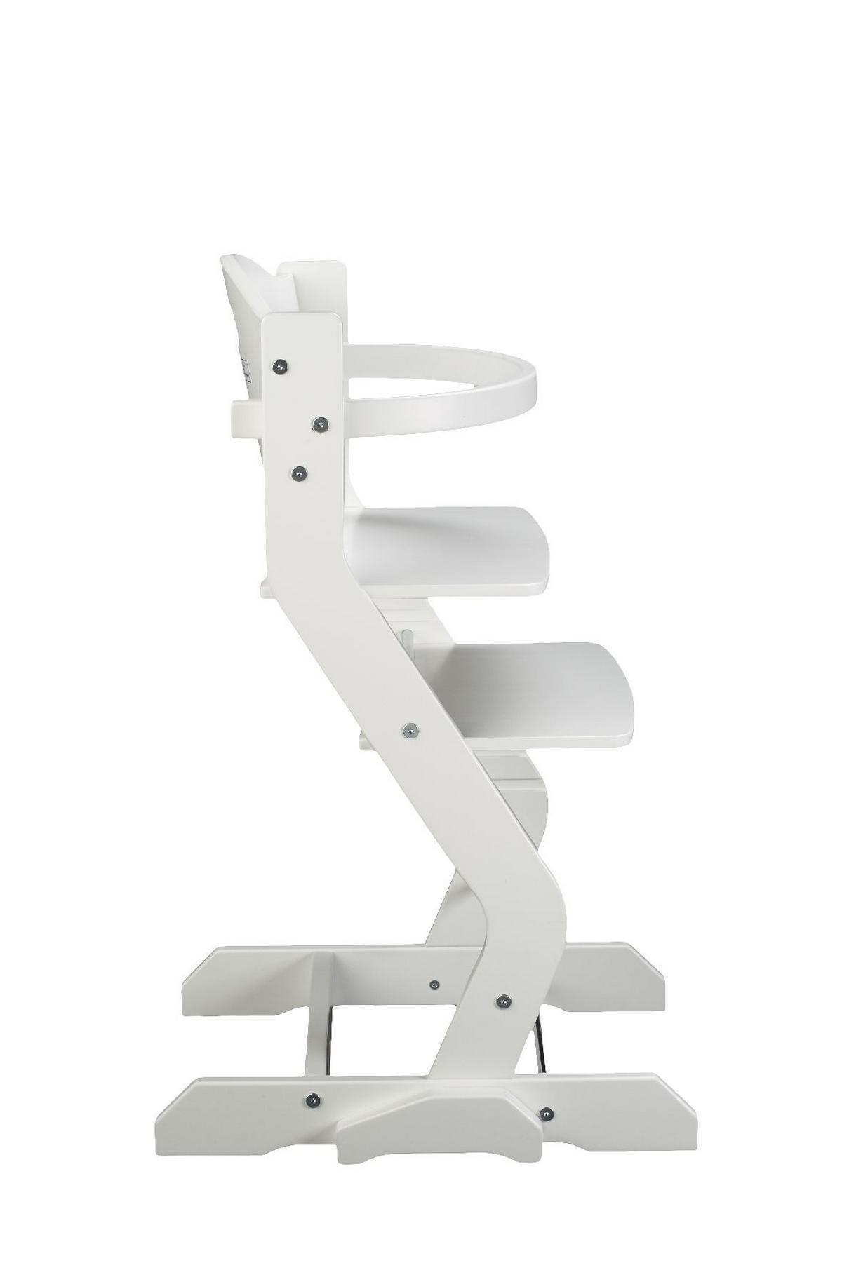 Kinderstuhl Weiß, L/B/H: 50x43x81cm - Weiß, Basics, Holz (50/43/81cm) - tiSsi