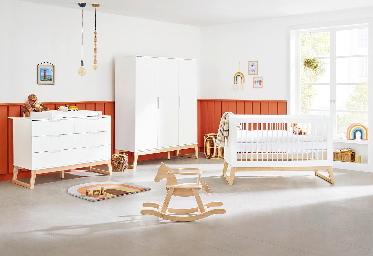 Babyzimmer 103466xg Bridge - Eschefarben/Weiß, Design, Holz/Holzwerkstoff - Pinolino